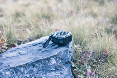 Logo trade advertising product photo of: 3W RCS recycled plastic wireless sunwave solar speaker