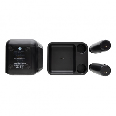 Logotrade promotional gift image of: Singvibe RCS recycled plastic karaoke set with double mic