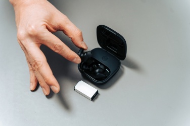 Logotrade advertising product picture of: Lakewood RCS recycled and repairable wireless earbuds