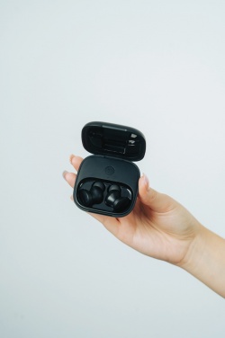 Logo trade promotional merchandise image of: Lakewood RCS recycled and repairable wireless earbuds
