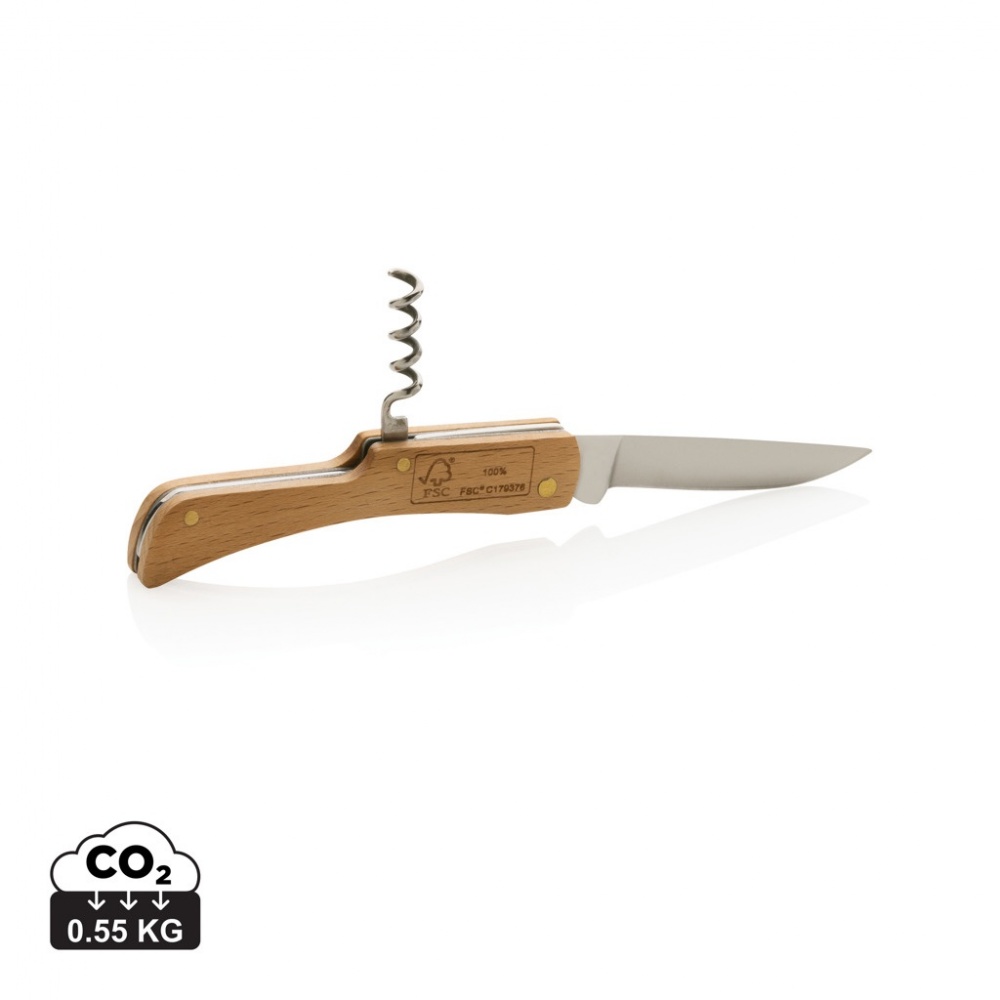 Logotrade promotional product image of: Wooden knife with bottle opener