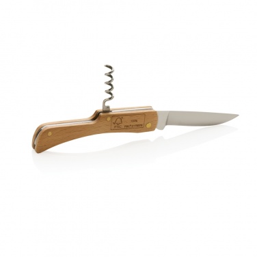 Logotrade corporate gift image of: Wooden knife with bottle opener