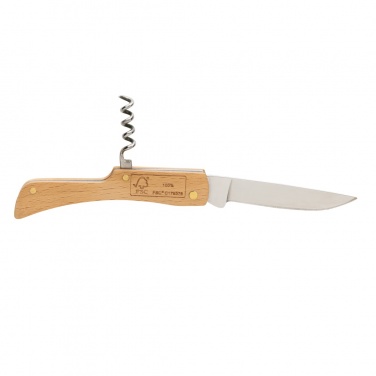 Logotrade promotional merchandise picture of: Wooden knife with bottle opener