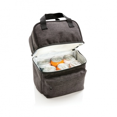 Logo trade business gifts image of: Cooler bag with 2 insulated compartments