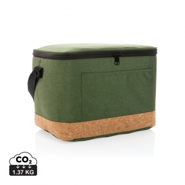 Logotrade promotional giveaway image of: Impact AWARE™ XL RPET two tone cooler bag with cork detail