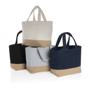 Logo trade business gifts image of: Impact Aware™ 285 gsm rcanvas cooler bag undyed