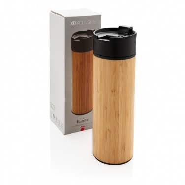 Logo trade advertising products picture of: Bogota vacuum bamboo coffee mug