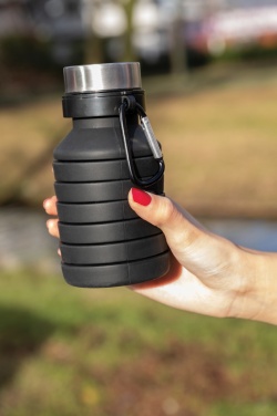 Logotrade business gift image of: Leakproof collapsible silicone bottle with lid
