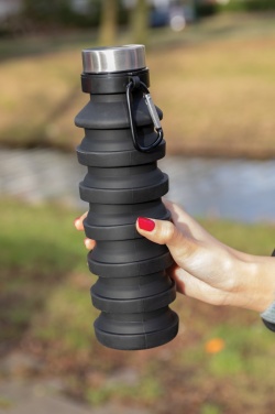 Logotrade business gift image of: Leakproof collapsible silicone bottle with lid