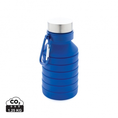 Logo trade promotional gifts picture of: Leakproof collapsible silicone bottle with lid