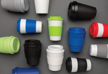 Logo trade promotional giveaways image of: Reusable double wall coffee cup 300ml