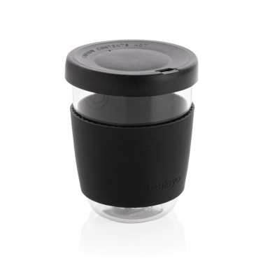 Logo trade corporate gifts image of: Ukiyo borosilicate glass with silicone lid and sleeve