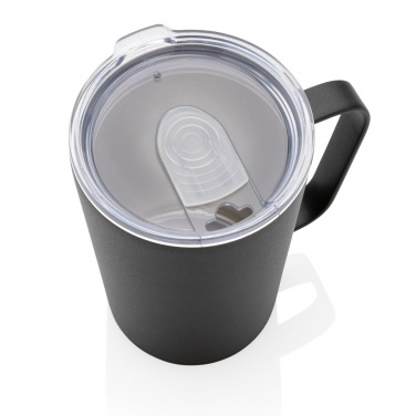 Logotrade promotional merchandise picture of: RCS Recycled stainless steel modern vacuum mug with lid