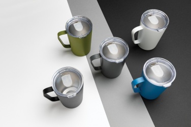 Logo trade promotional giveaway photo of: RCS Recycled stainless steel modern vacuum mug with lid