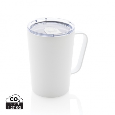 Logo trade promotional items image of: RCS Recycled stainless steel modern vacuum mug with lid