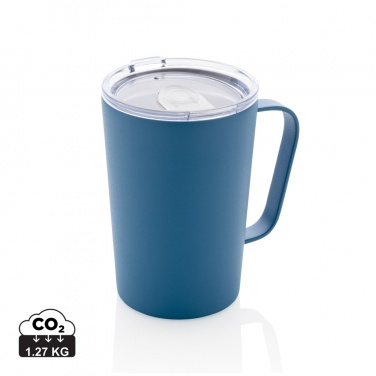 Logotrade promotional giveaway image of: RCS Recycled stainless steel modern vacuum mug with lid