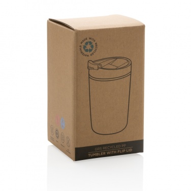 Logotrade promotional merchandise image of: GRS Recycled PP tumbler with flip lid