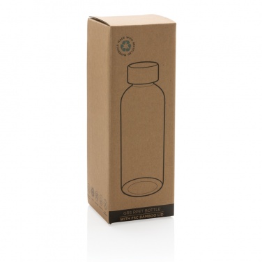 Logotrade promotional item image of: RCS RPET bottle with bamboo lid