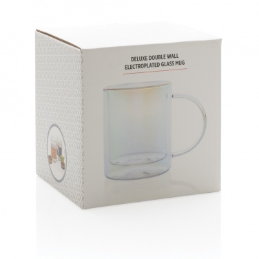 Logotrade corporate gift image of: Deluxe double wall electroplated glass mug