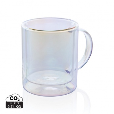 Logotrade promotional products photo of: Deluxe double wall electroplated glass mug
