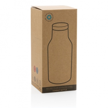 Logo trade corporate gifts image of: RCS Recycled stainless steel compact bottle