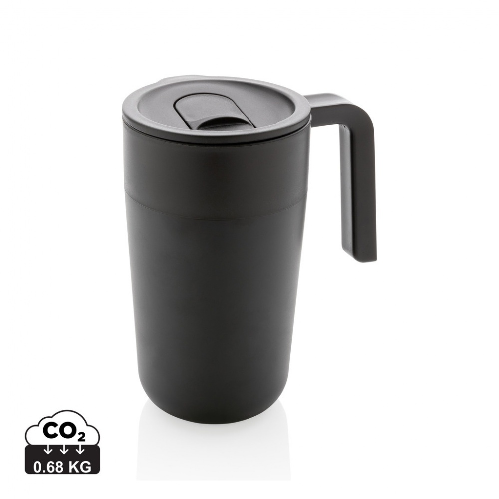 Logotrade promotional gift image of: GRS Recycled PP and SS mug with handle