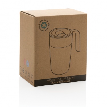 Logotrade promotional giveaway image of: GRS Recycled PP and SS mug with handle