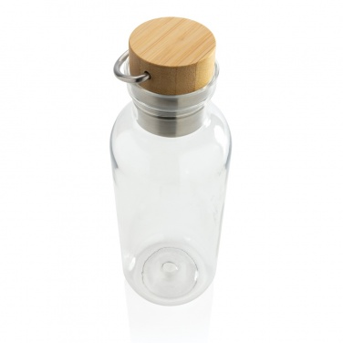 Logo trade promotional items picture of: RCS RPET bottle with bamboo lid and handle