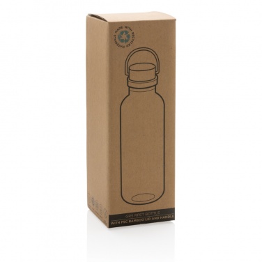 Logotrade advertising product picture of: RCS RPET bottle with bamboo lid and handle