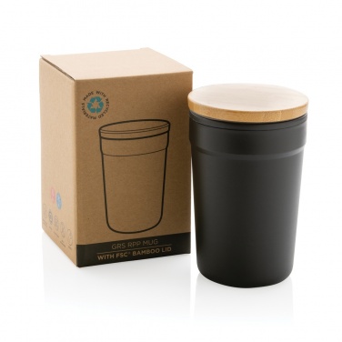 Logotrade corporate gift picture of: GRS certified recycled PP mug with bamboo lid