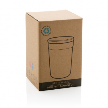 Logotrade promotional merchandise photo of: GRS certified recycled PP mug with bamboo lid