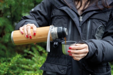 Logotrade promotional merchandise picture of: Bamboo vacuum travel flask