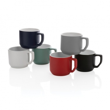 Logo trade promotional giveaways image of: Ceramic modern mug 350ml