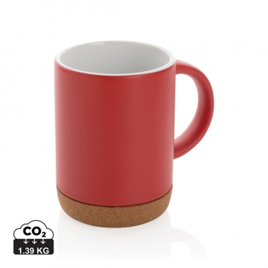 Logo trade business gift photo of: Ceramic mug with cork base 280ml