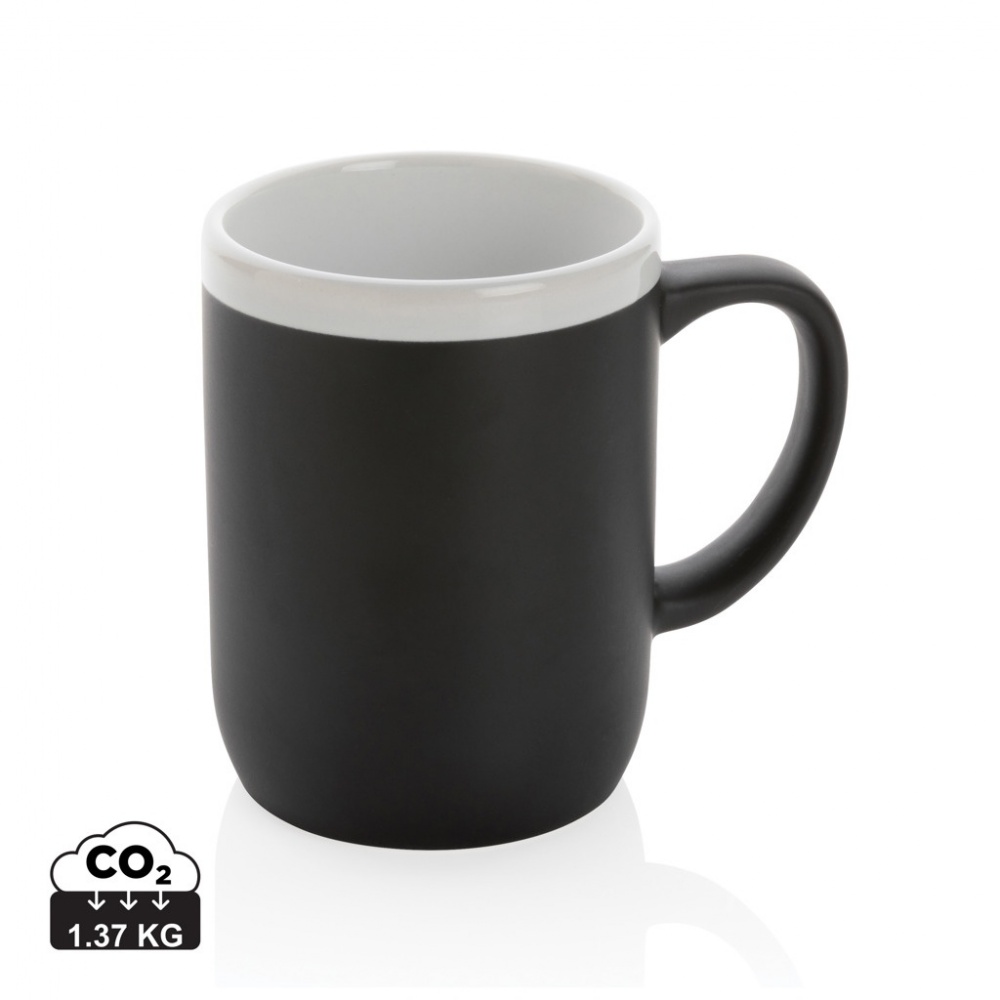 Logotrade promotional product picture of: Ceramic mug with white rim 300ml