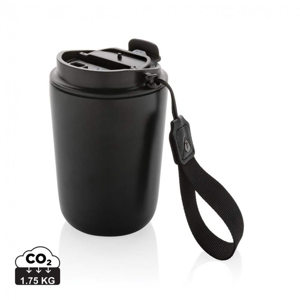 Logotrade corporate gift picture of: Cuppa RCS re-steel vacuum tumbler with lanyard
