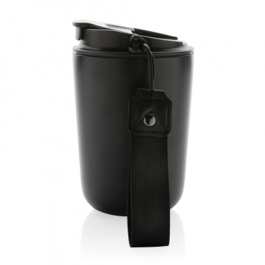 Logotrade business gift image of: Cuppa RCS re-steel vacuum tumbler with lanyard