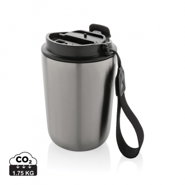 Logotrade promotional item image of: Cuppa RCS re-steel vacuum tumbler with lanyard