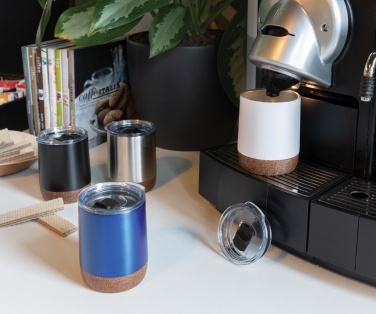 Logotrade promotional item image of: RCS Re-steel cork small vacuum coffee mug