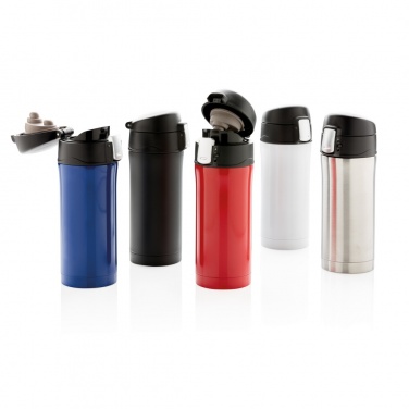 Logotrade promotional giveaway picture of: RCS Recycled stainless steel easy lock vacuum mug
