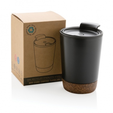 Logotrade promotional merchandise picture of: GRS RPP stainless steel cork coffee tumbler