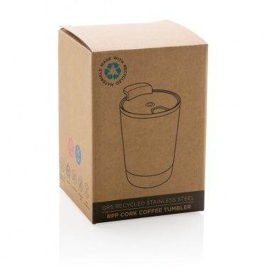 Logotrade promotional item image of: GRS RPP stainless steel cork coffee tumbler