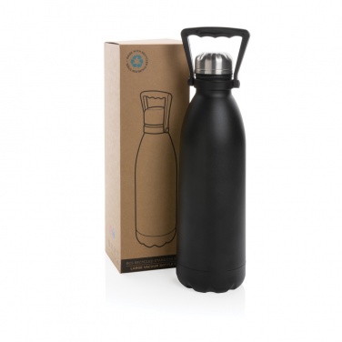 Logotrade promotional merchandise image of: RCS Recycled stainless steel large vacuum bottle 1.5L