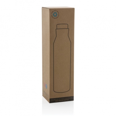 Logo trade promotional item photo of: Gaia RCS certified recycled stainless steel vacuum bottle