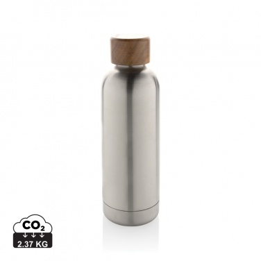 Logotrade promotional merchandise image of: Wood RCS certified recycled stainless steel vacuum bottle