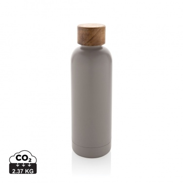 Logotrade advertising product picture of: Wood RCS certified recycled stainless steel vacuum bottle