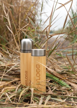 Logotrade promotional merchandise image of: Leak proof bamboo vacuum bottle