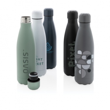 Logotrade promotional giveaway image of: Solid colour vacuum stainless steel bottle 500 ml