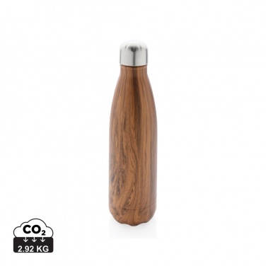 Logotrade promotional gift image of: Vacuum insulated stainless steel bottle with wood print