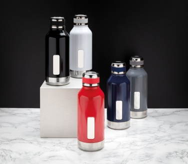 Logo trade promotional merchandise image of: Leak proof vacuum bottle with logo plate